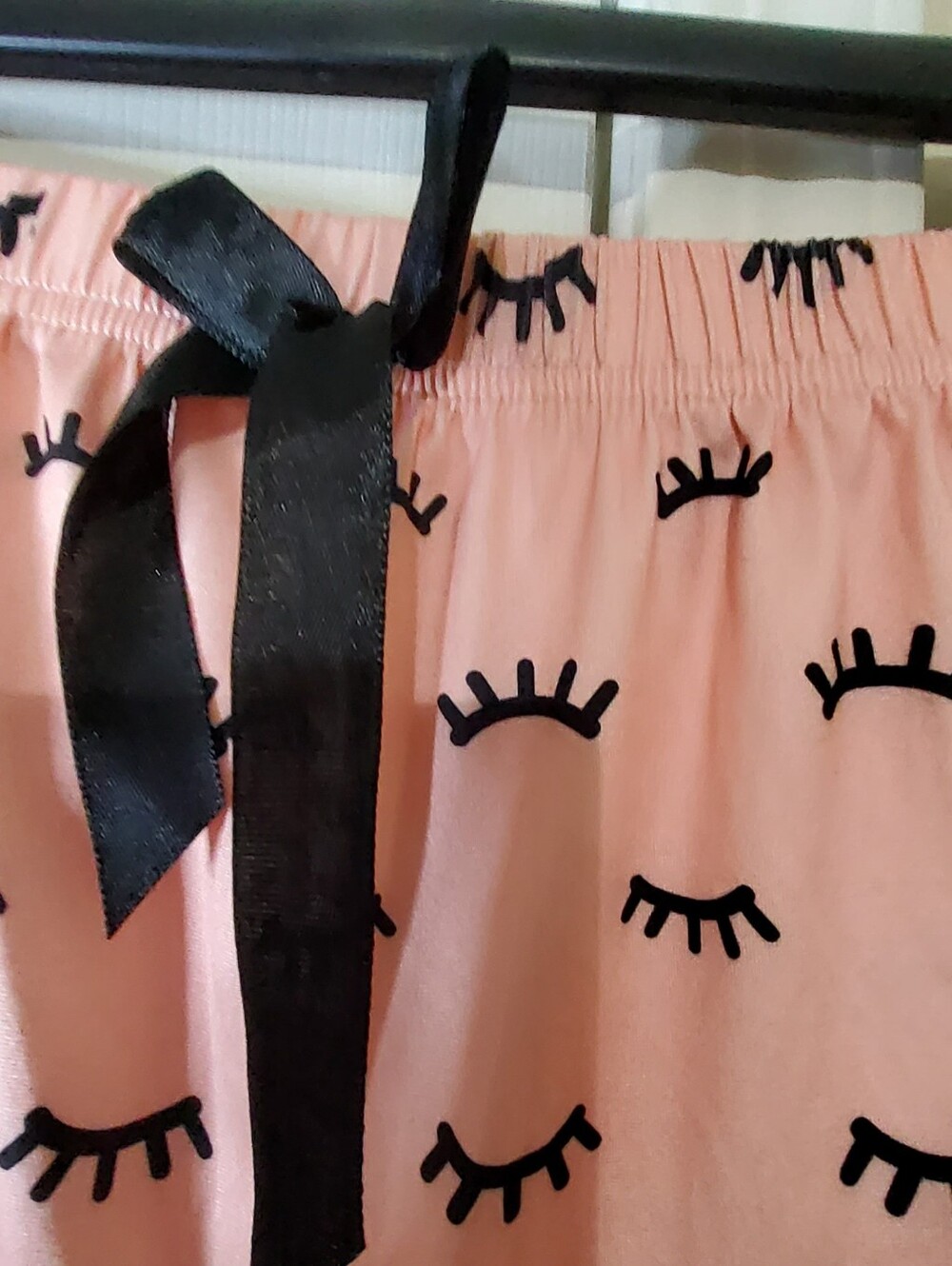 Girl's 2 Piece Cat Face Pajama Short Sleep Lounge Tee Set Black/Pink - Picture 7 of 12
